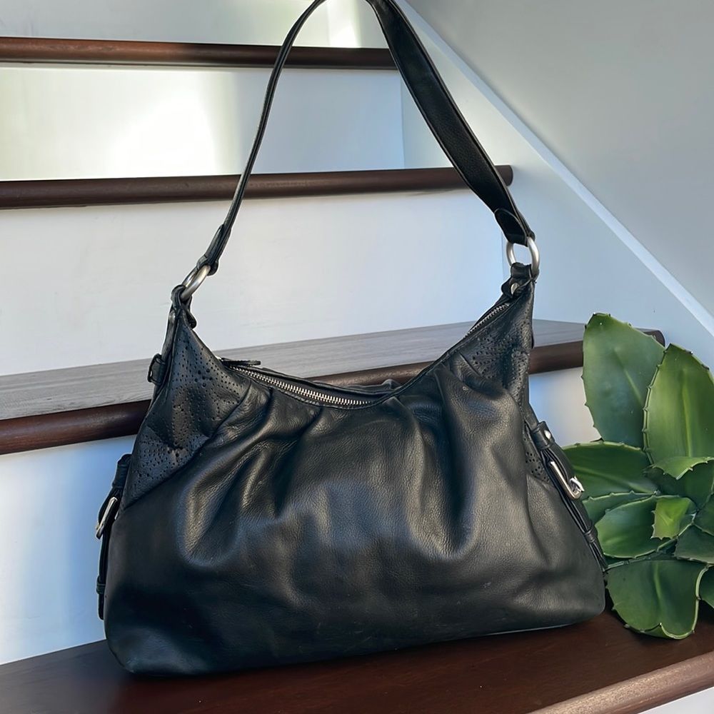 Genuine leather shoulder bag handbag purse like new